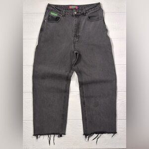 EMPYRE Tori Jeans Women 12 Black Carpenter Wide Leg Baggy Skate Denim HipHop Y2K